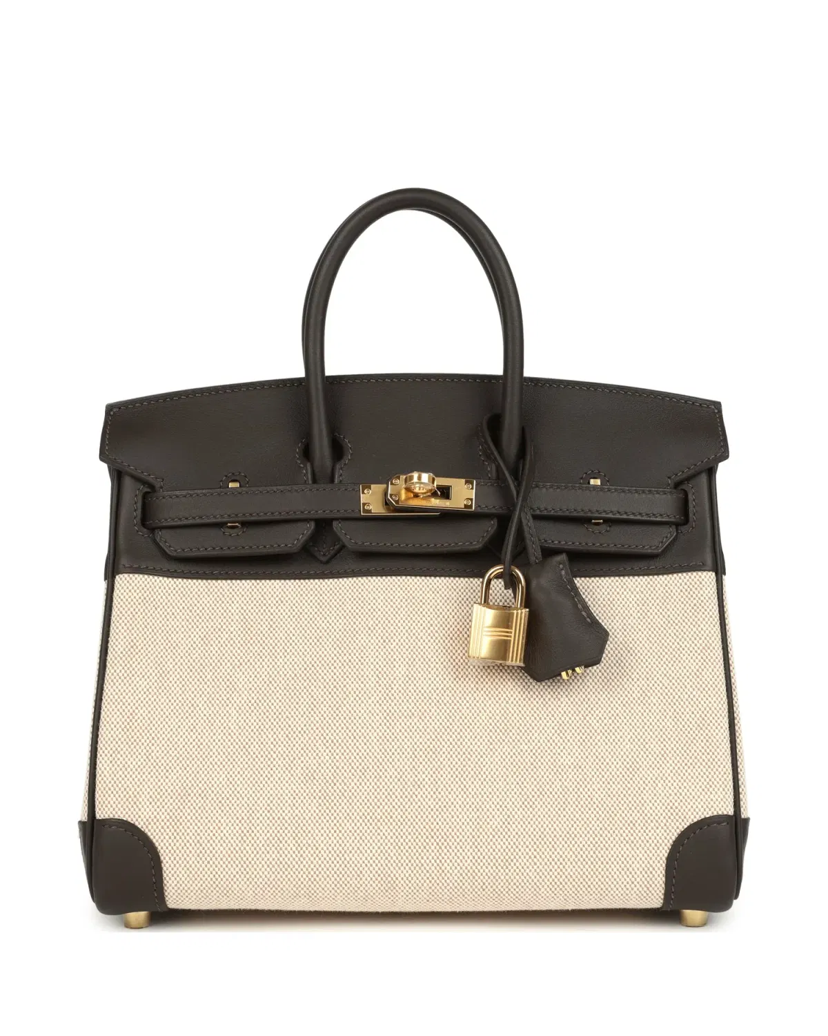 Hermès Birkin 25, Bai Brun / Écru / Beige