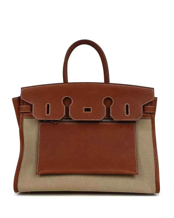 Hermès Birkin À l'Envers 35, Ficelle / Écru / Fauve