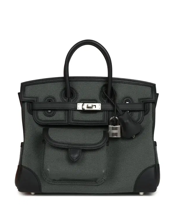 Hermès Birkin Cargo 25, Vert Mangrove / Noir