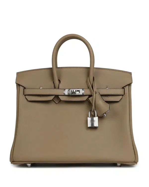 Hermès Birkin Éclat 25, Beige Marfa / Gris Pâle