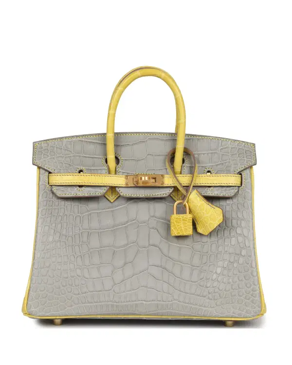 Hermès Birkin HSS 25, Gris Perle / Mimosa