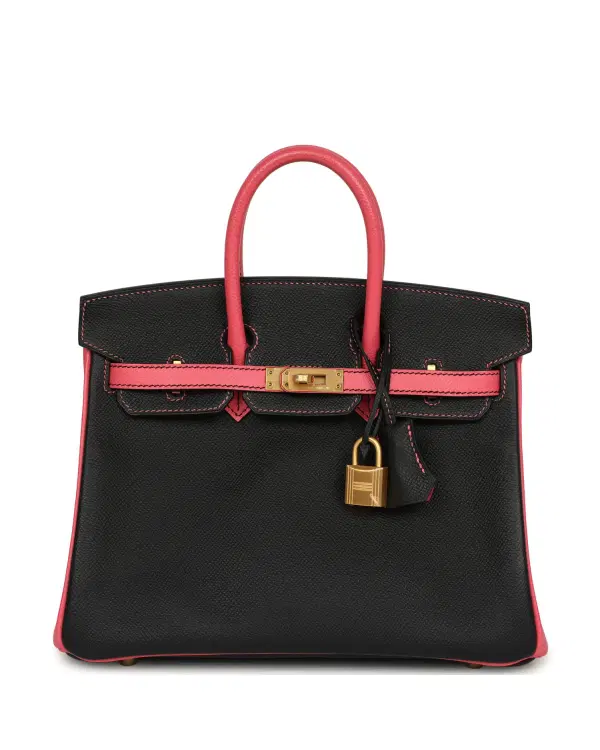 Hermès Birkin HSS 25, Noir / Rose Azalée