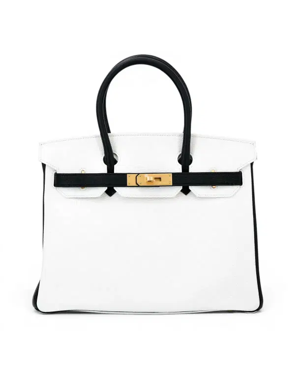 Hermès Birkin HSS 30, Noir / Blanc