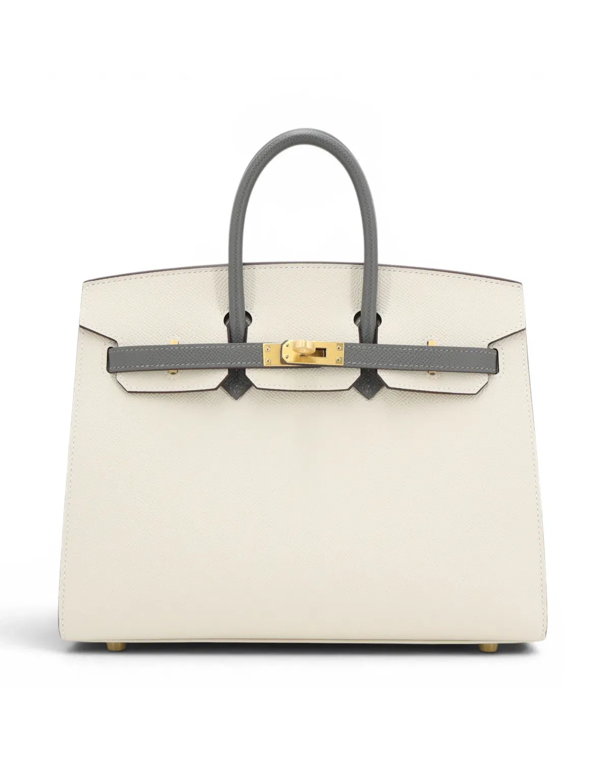 Hermès Birkin Sellier HSS 25, Craie / Gris Meyer