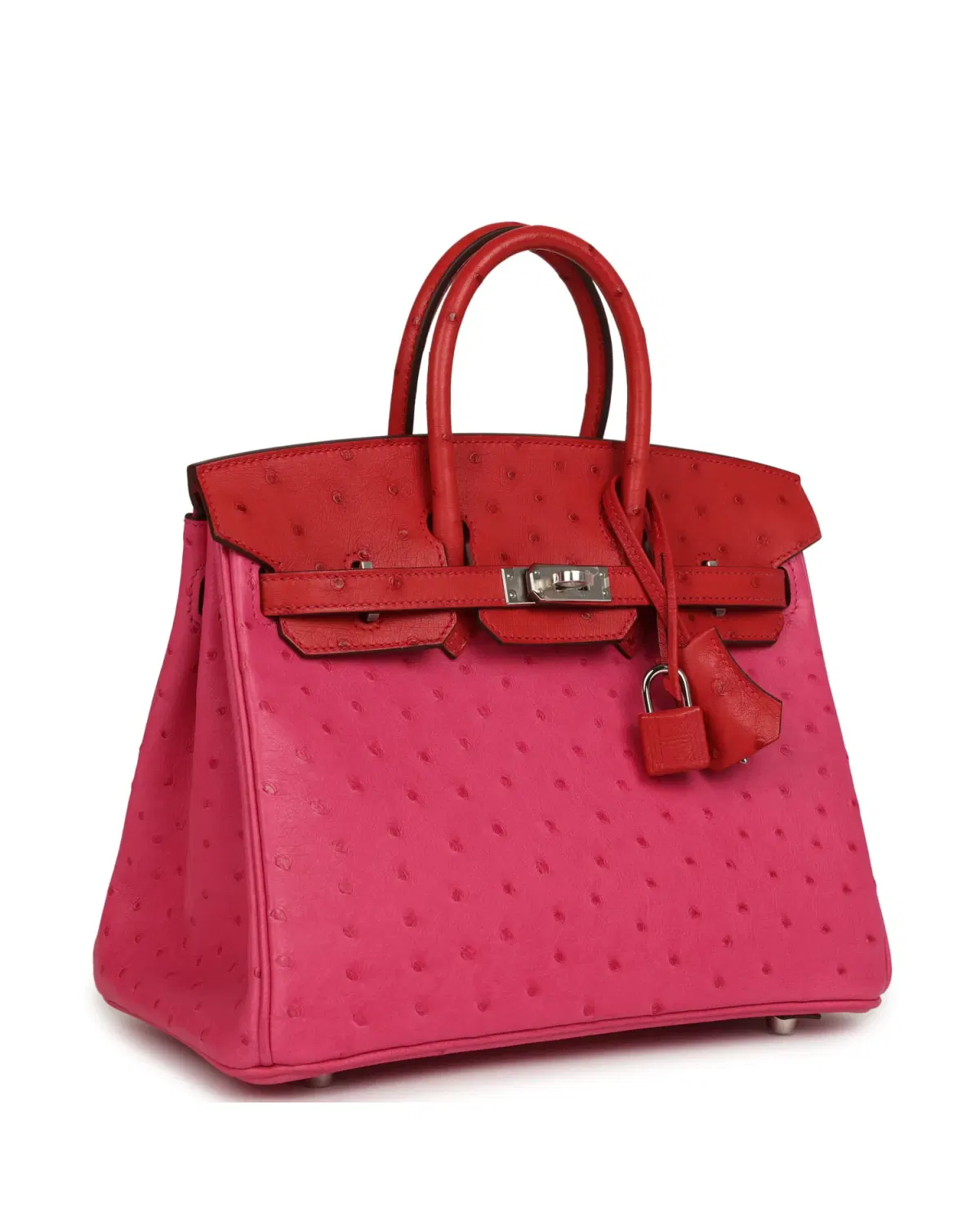 Hermès Birkin Touch 25, Rose Tyrien / Rouge Vif