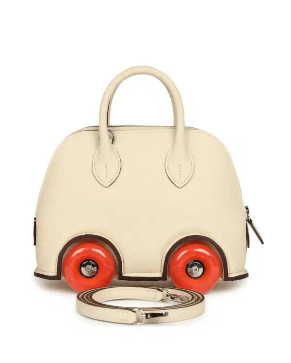 Hermès Bolide On Wheels Mini, Nata / Orange