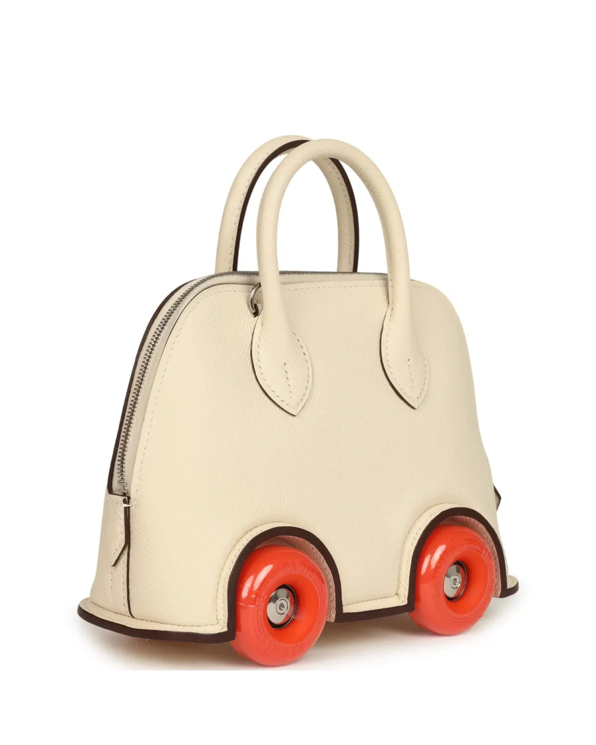 Hermès Bolide On Wheels Mini, Nata / Orange
