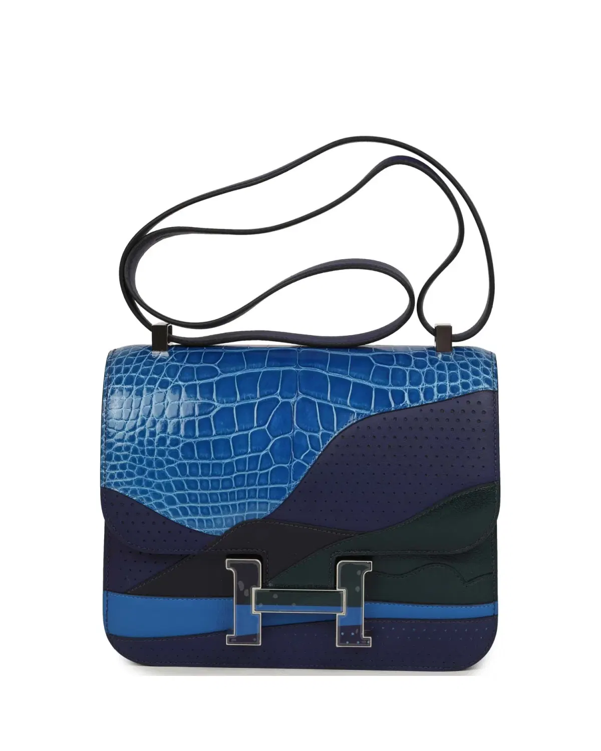 Hermès Constance Au Bout Du Monde 24, Bleu Zellige / Bleu Encre / Bleu Nuit / Vert Anglais / Vert Cyprès