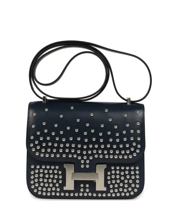Hermès Constance Clouté 18, Bleu Abysse