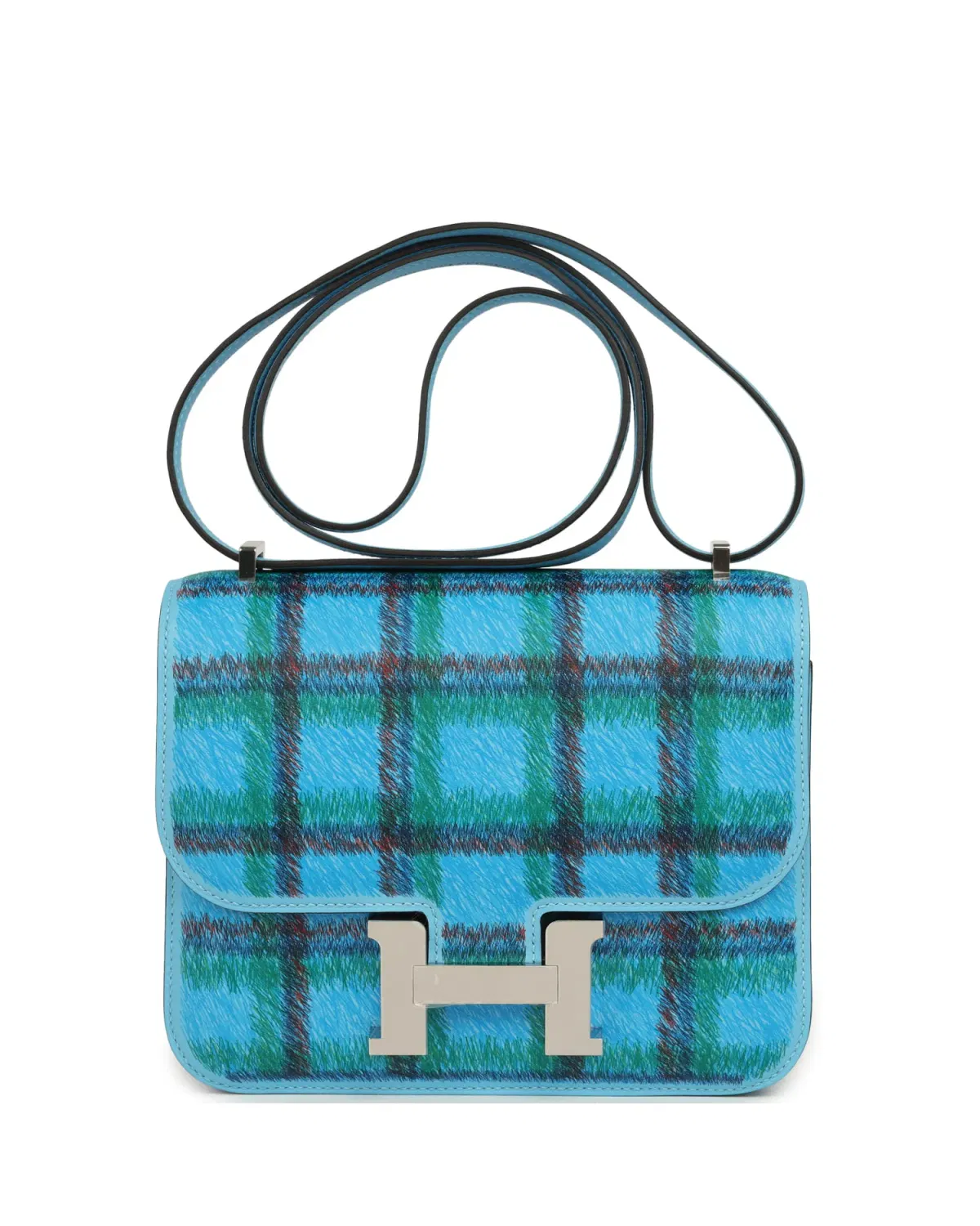 Hermès Constance Tartan 18, Céleste