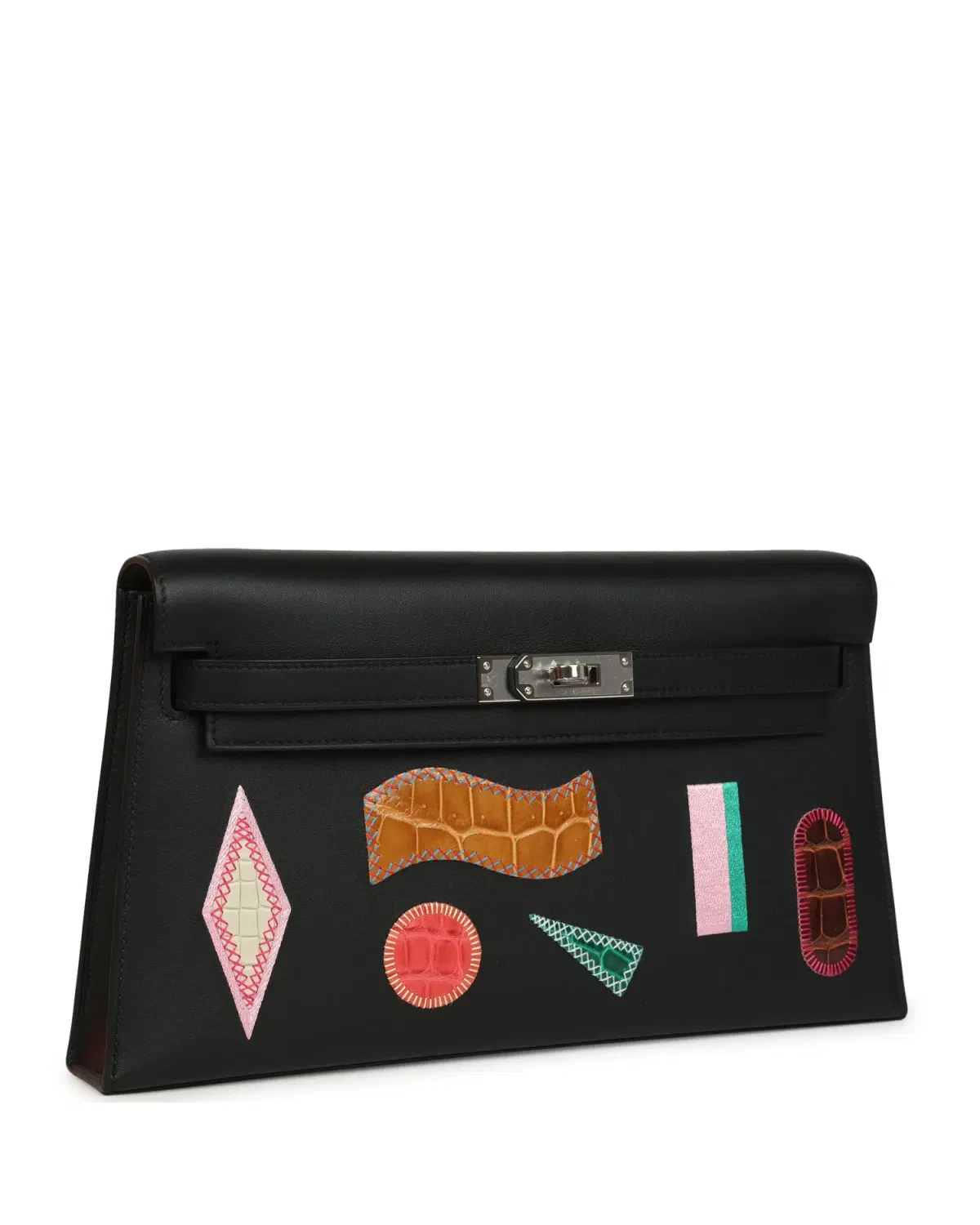 Hermès Kelly Elan Broderie One size, Noir / Multicolor
