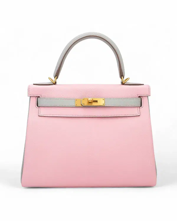 Hermès Kelly HSS 28, Rose Sakura / Gris Perle