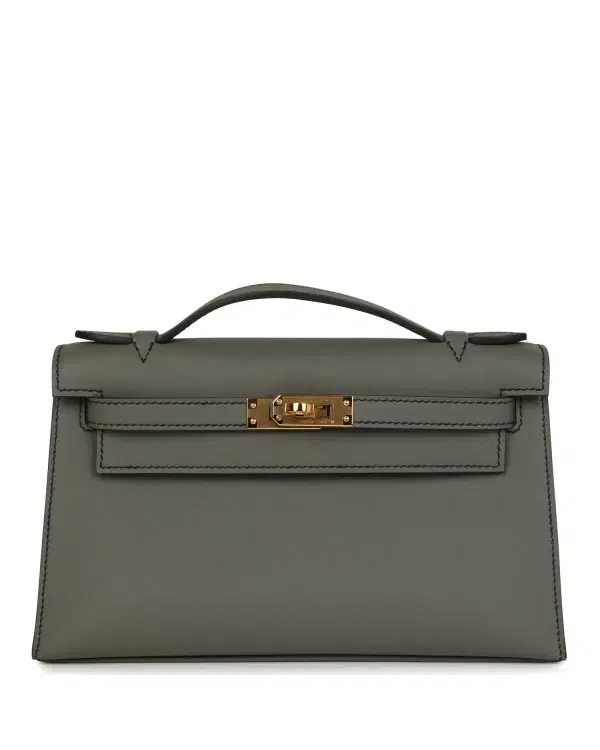 Hermès Kelly Pochette HSS Verso One size, Gris Meyer