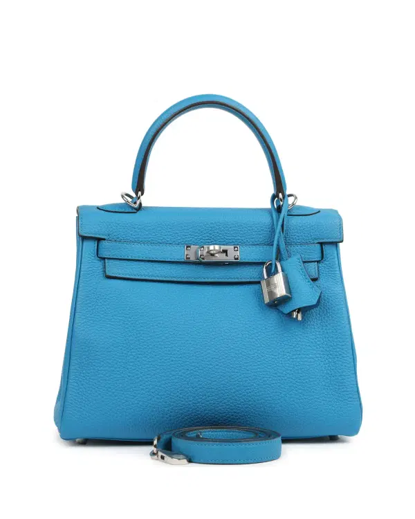 Hermès Kelly Retourne 25, Bleu Zanzibar