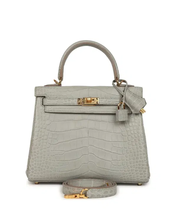 Hermès Kelly Retourne 25, Gris Perle