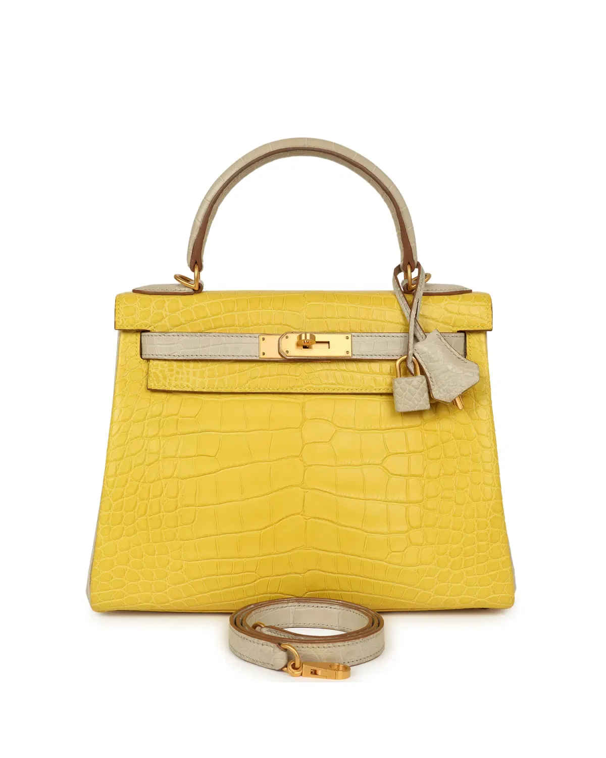 Hermès Kelly Retourne HSS 28, Mimosa / Béton