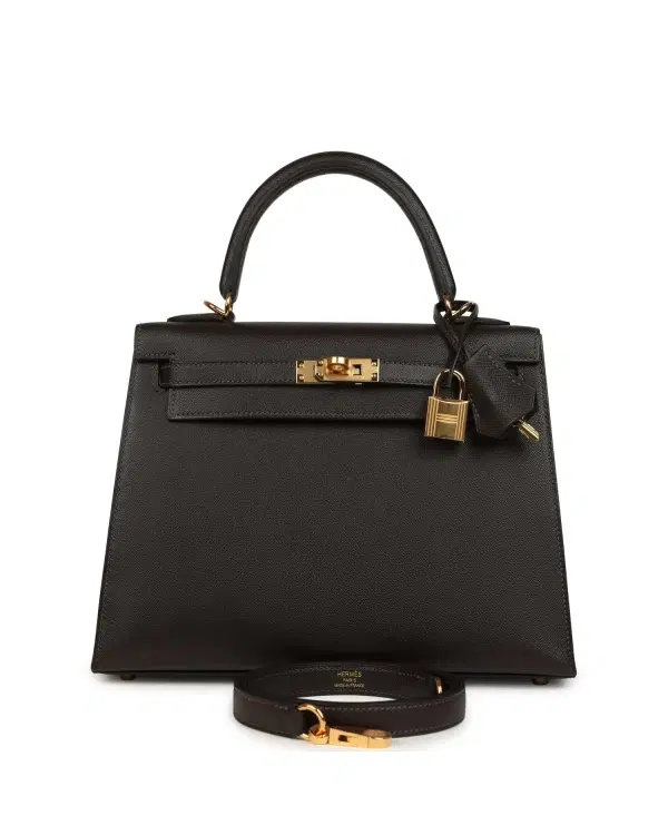 Hermès Kelly Sellier 25, Bai Brun