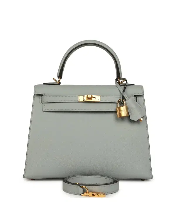Hermès Kelly Sellier 25, Bleu Glacier