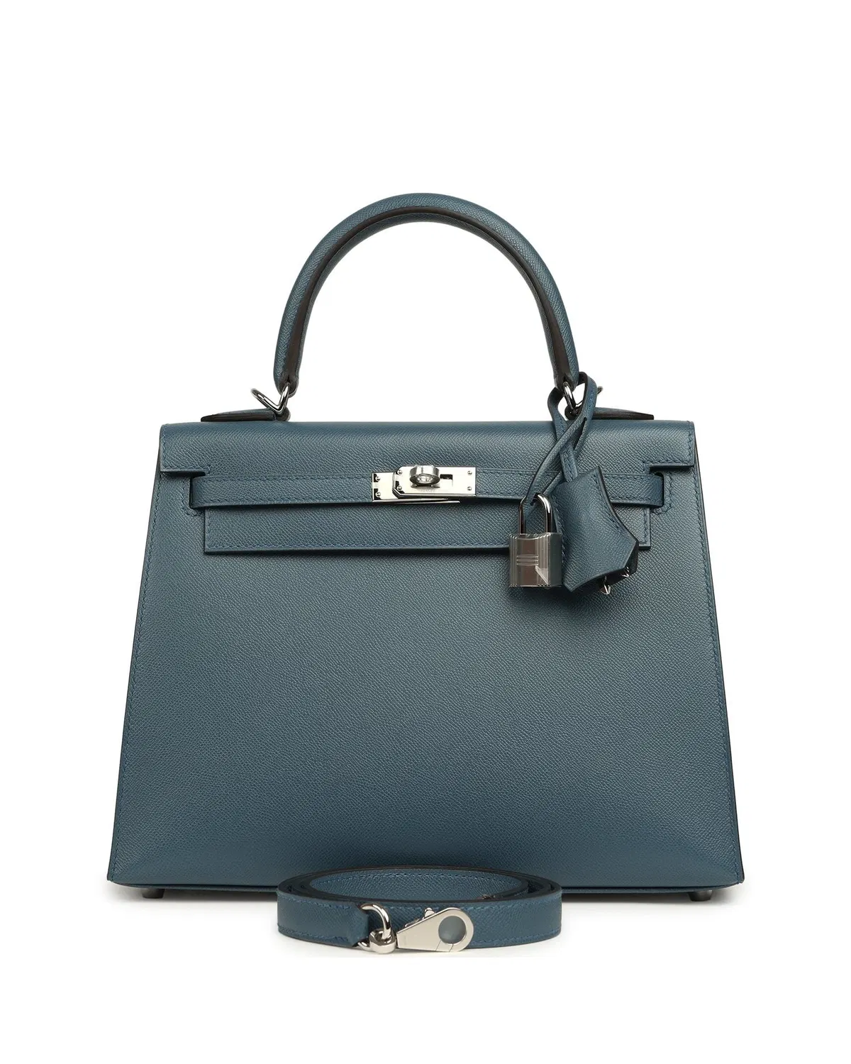 Hermès Kelly Sellier 25, Bleu Tempête