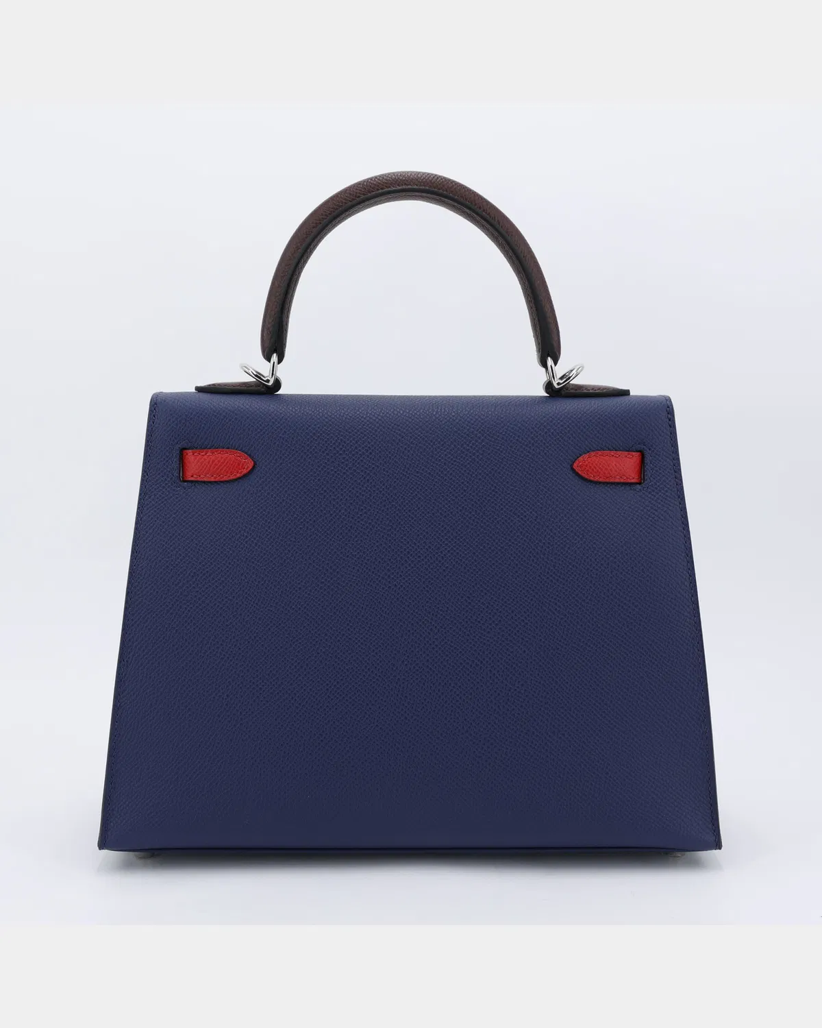 Hermès Kelly Sellier 25, Rouge Sellier / Rouge Piment / Bleu Saphir
