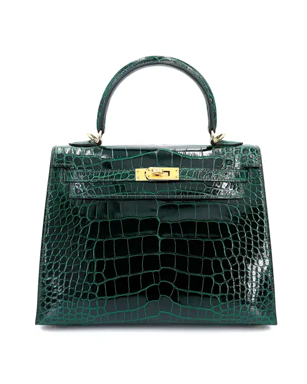 Hermès Kelly Sellier 25, Vert Foncé