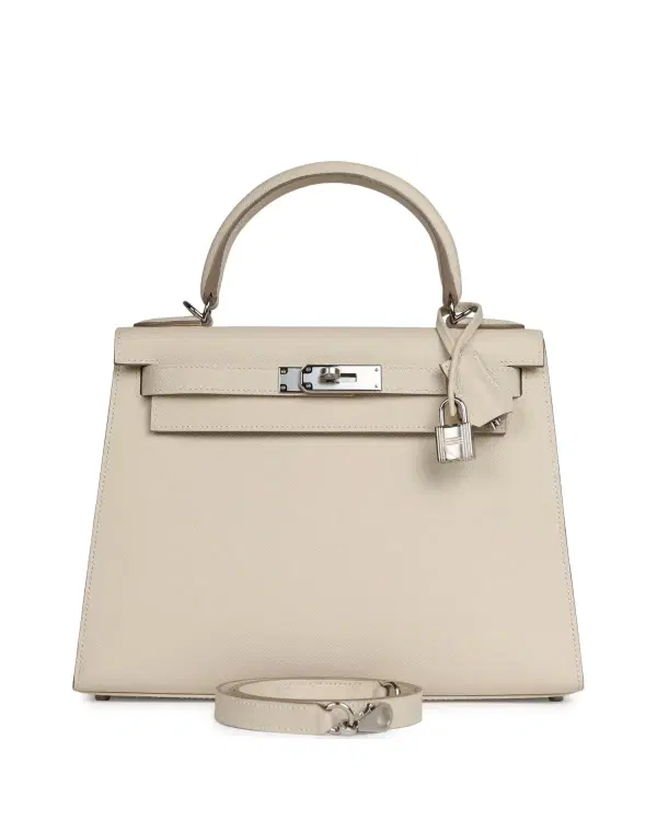 Hermès Kelly Sellier 28, Craie