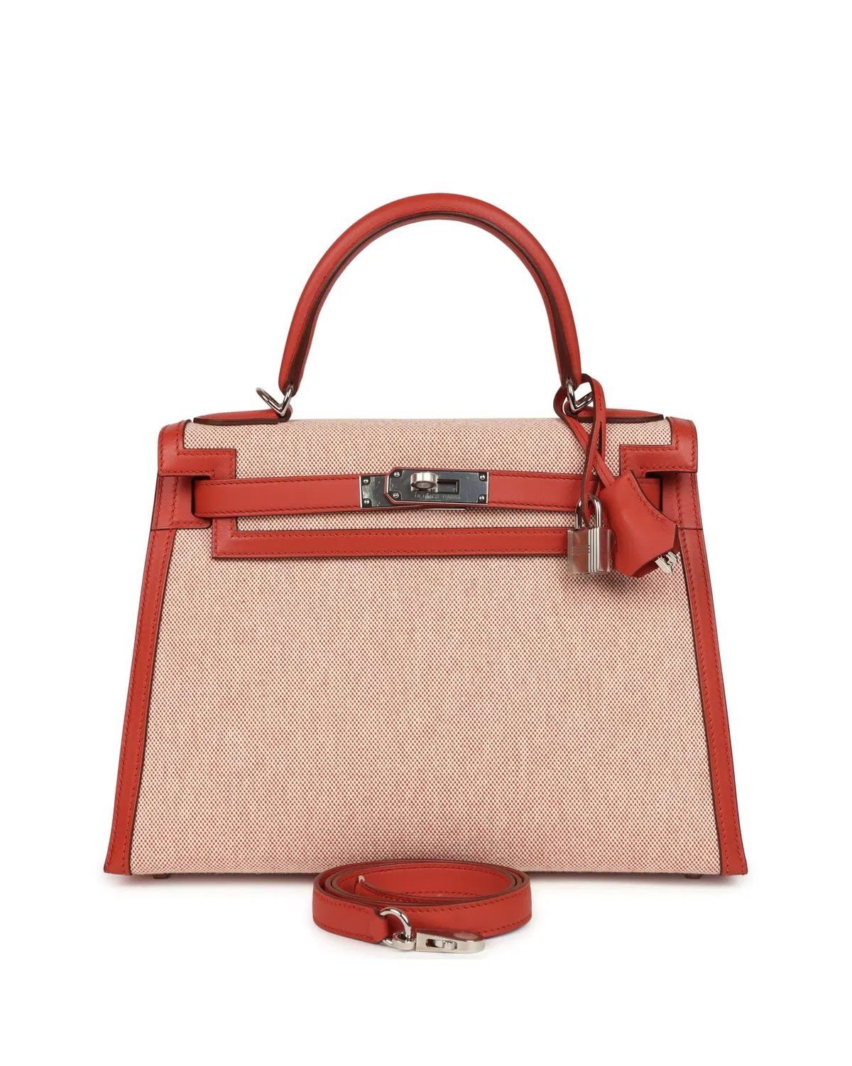 Hermès Kelly Sellier 28, Sanguine / Écru
