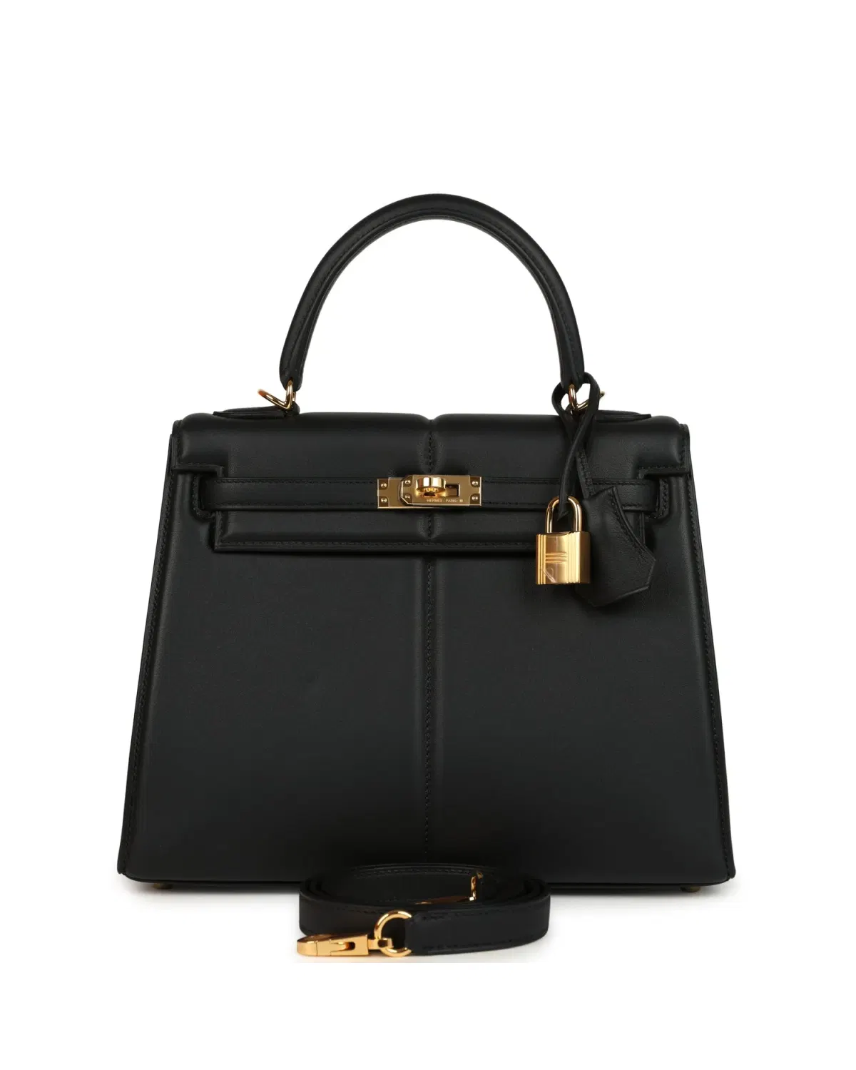 Hermès Kelly Sellier Padded 25, Noir