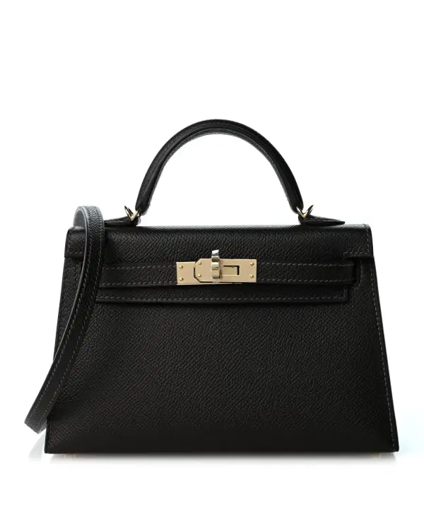 Hermès Mini Kelly Sellier 20, Bai Brun