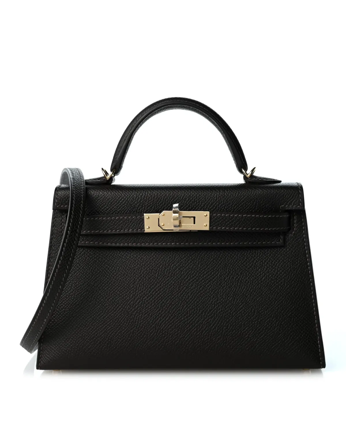 Hermès Mini Kelly Sellier 20, Bai Brun
