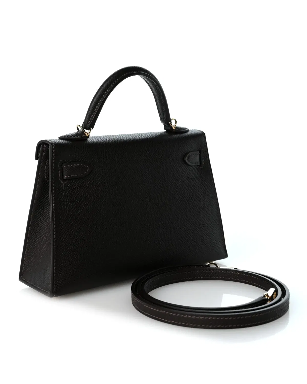Hermès Mini Kelly Sellier 20, Bai Brun