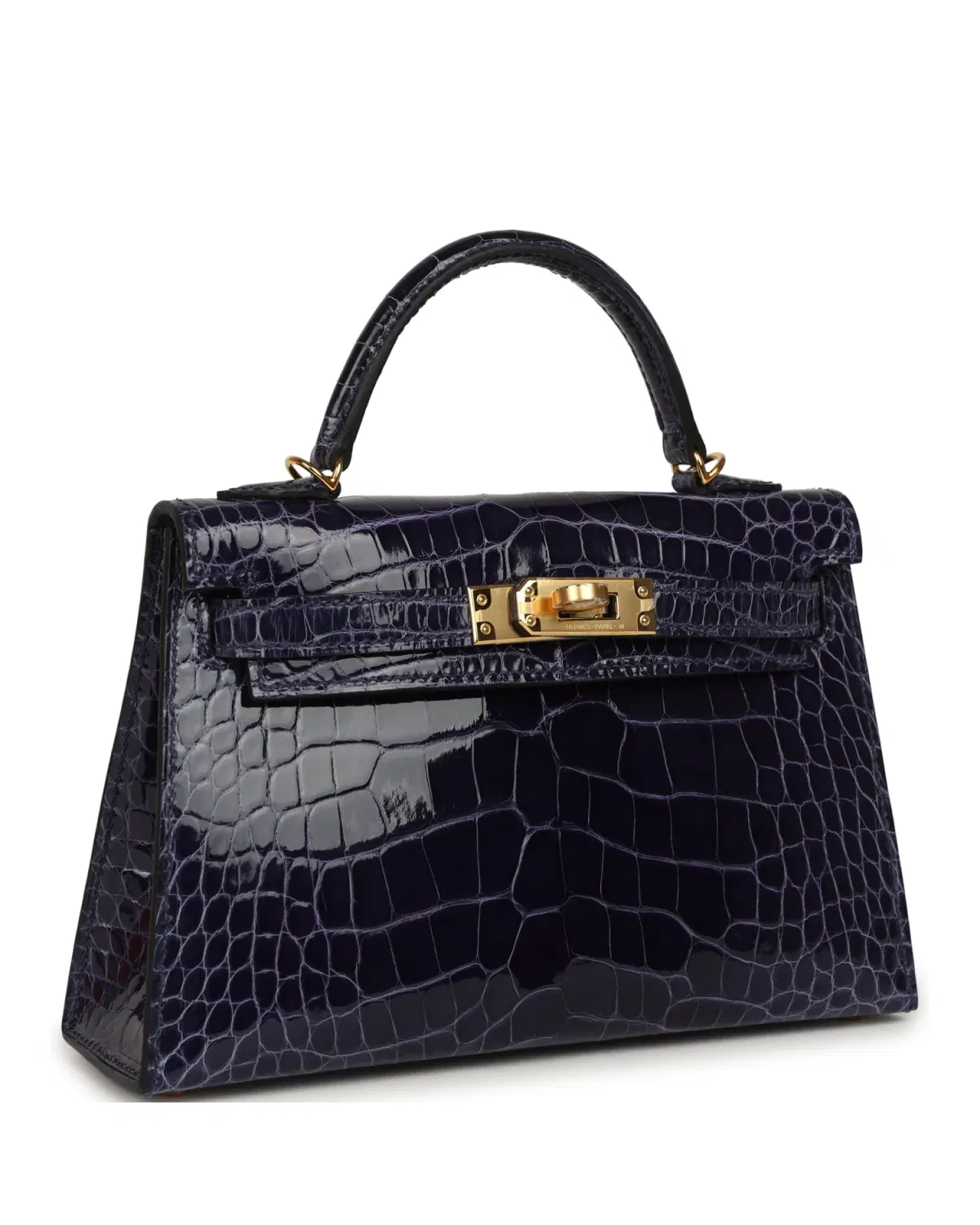 Hermès Mini Kelly Sellier 20, Bleu Encre