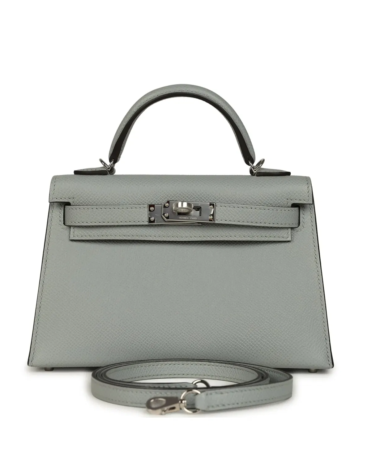 Hermès Mini Kelly Sellier 20, Bleu Glacier