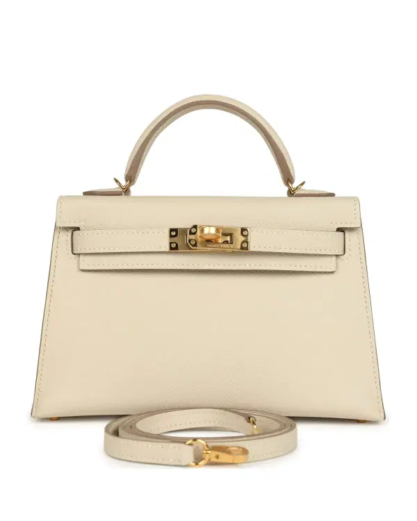 Hermès Mini Kelly Sellier 20, Craie