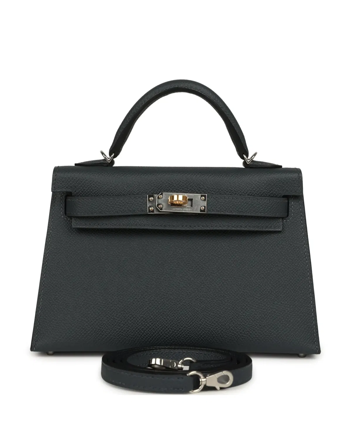 Hermès Mini Kelly Sellier 20, Gris Misty
