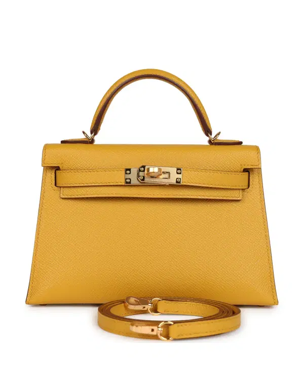 Hermès Mini Kelly Sellier 20, Jaune Ambre