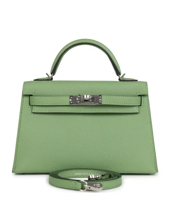 Hermès Mini Kelly Sellier 20, Vert Criquet