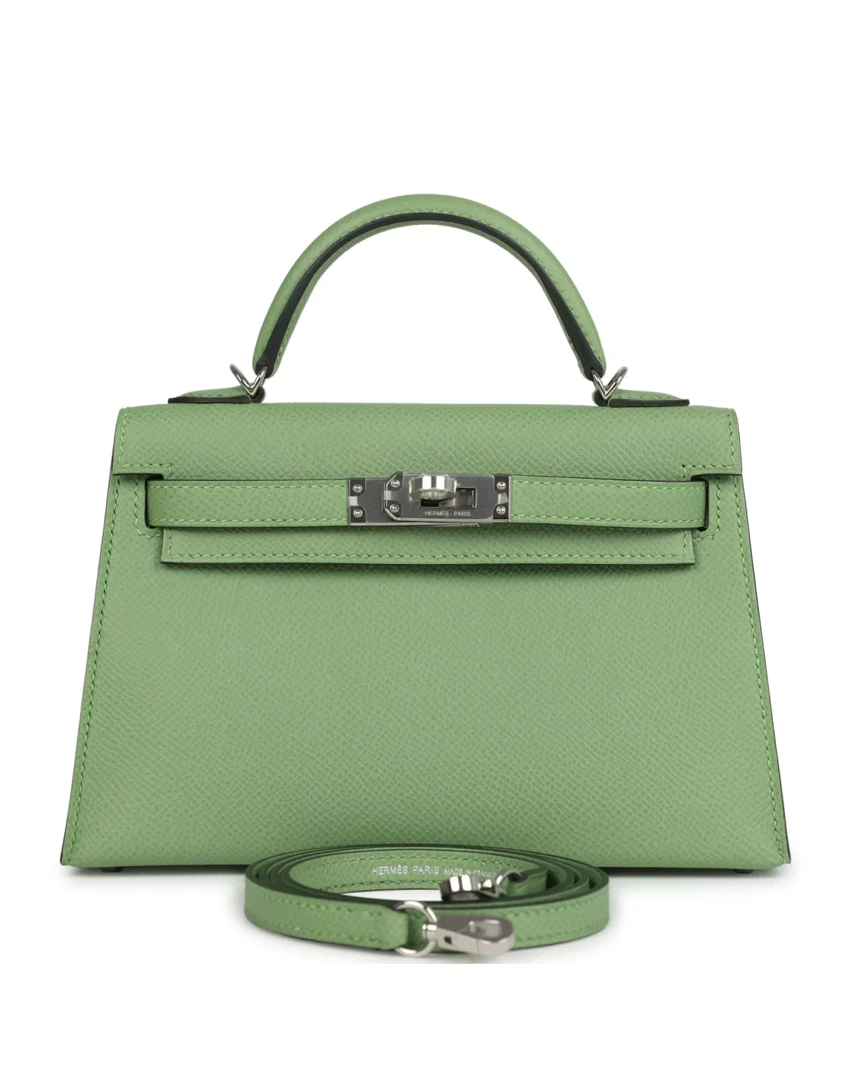 Hermès Mini Kelly Sellier 20, Vert Criquet