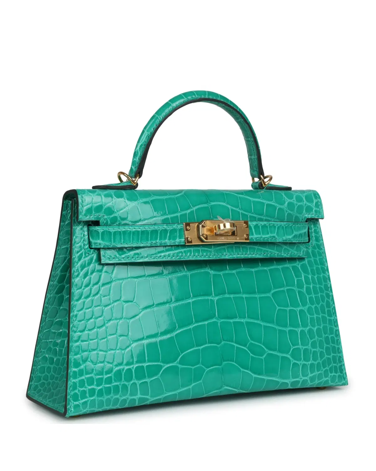 Hermès Mini Kelly Sellier 20, Vert Jade