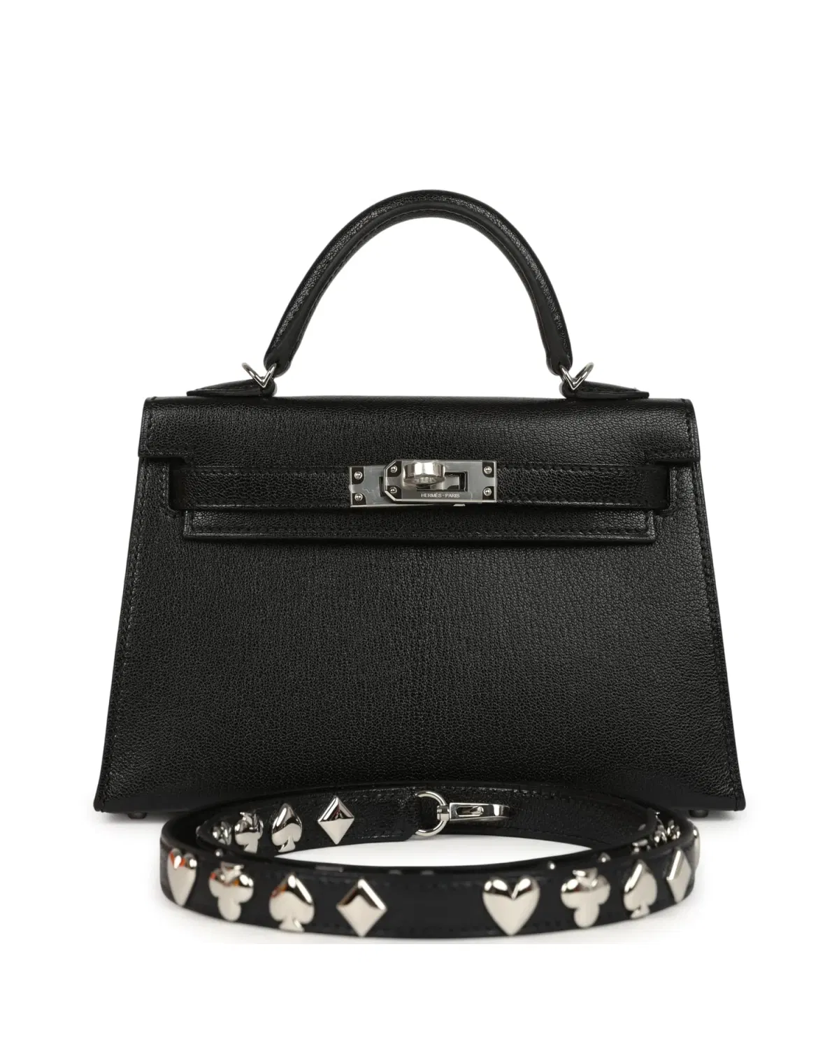 Hermès Mini Kelly Sellier Clou de Cœur 20, Noir
