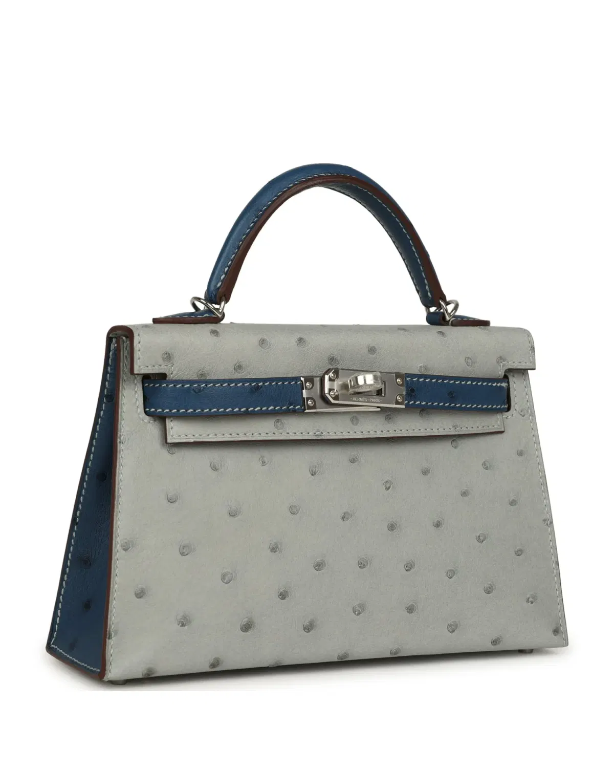 Hermès Mini Kelly Sellier HSS 20, Bleu Glacier / Bleu Foncé