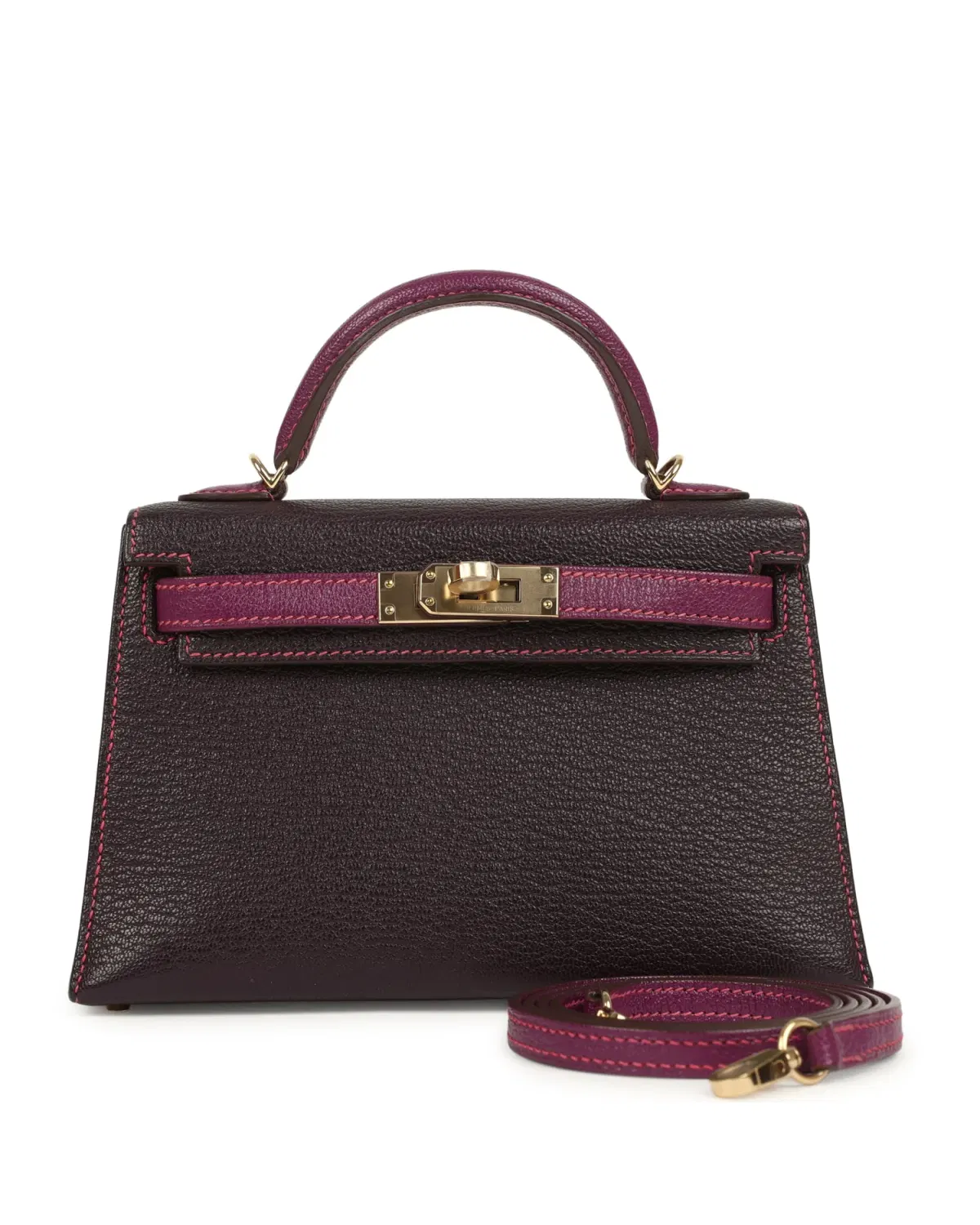 Hermès Mini Kelly Sellier HSS 20, Raisin / Anémone