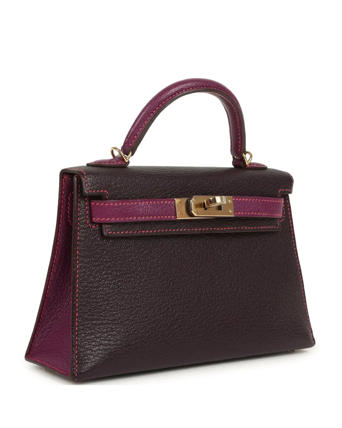 Hermès Mini Kelly Sellier HSS 20, Raisin / Anémone