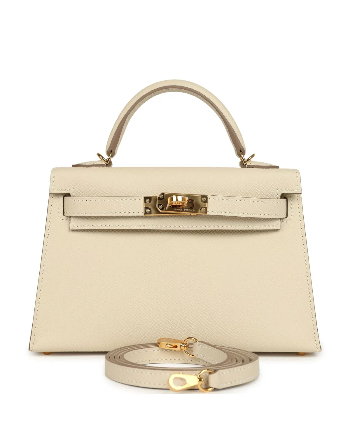 Hermès Mini Kelly Sellier HSS Verso 20, Craie