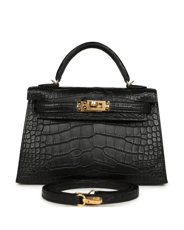 Hermès Mini Kelly Sellier HSS Verso 20, Noir