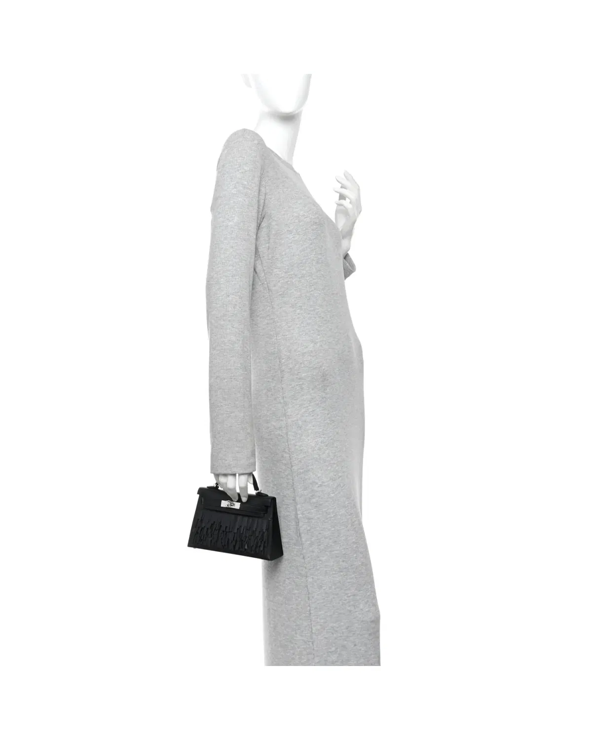 Hermès Mini Kelly Sellier Pampilles 20, Noir