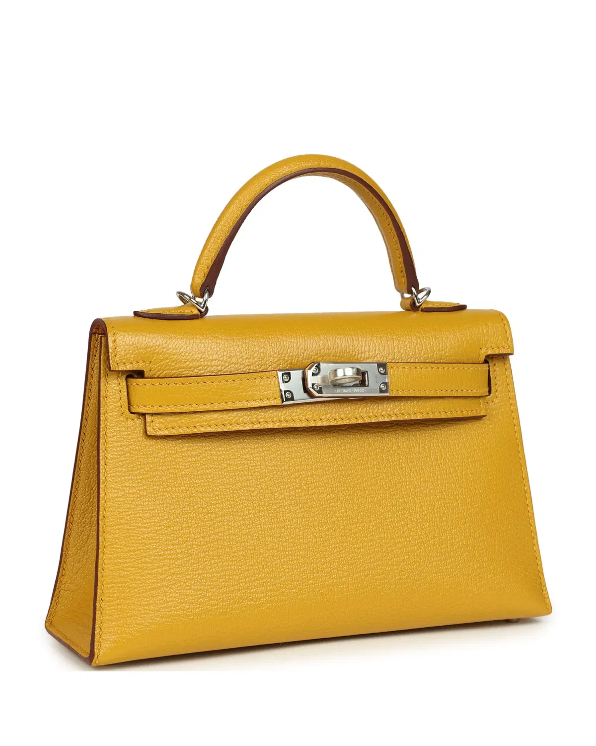 Hermès Mini Kelly Sellier Verso 20, Jaune Ambre