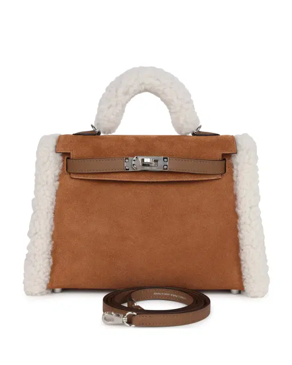 Hermès Mini Kelly Teddy 20, Chamois